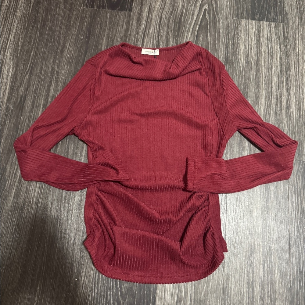 Anna-Kaci Maroon Long Sleeve
